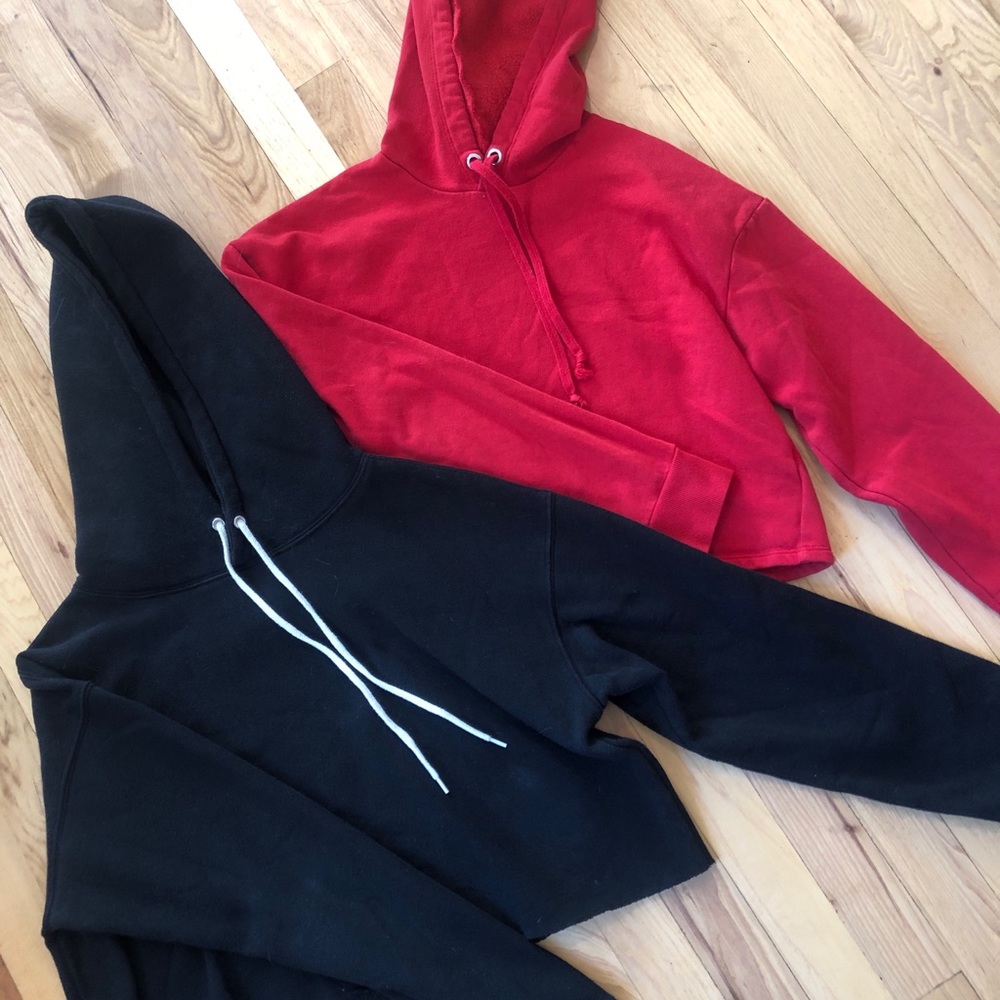 TWO Cropped Sweatshirts